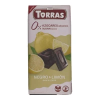 Torras Čokoláda bez cukru hořká s citronem